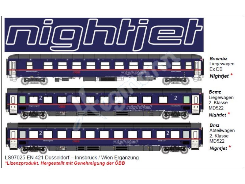 3tlg. Set NIGHTJET EN421 Lemke / L.S. 3tlg. Set NIGHTJET ...